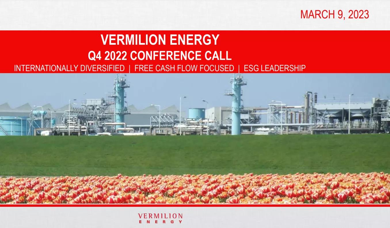 Отчеты в США Q4 2022:  Vermilion Energy NYSE: VET
